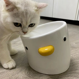 Ceramic Chick Cat & Dog Bowl - GoPoofy