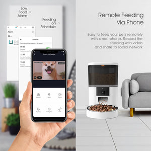 Smart Pet Feeder with Camera - 4L Automatic Dispenser - GoPoofy
