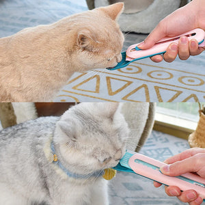 Button Push Pet Cat Feeding Scoop - GoPoofy