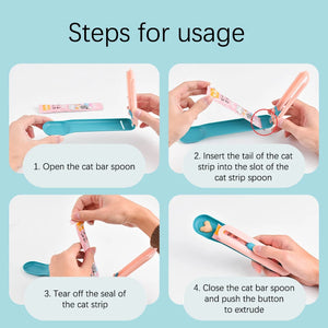 Button Push Pet Cat Feeding Scoop - GoPoofy