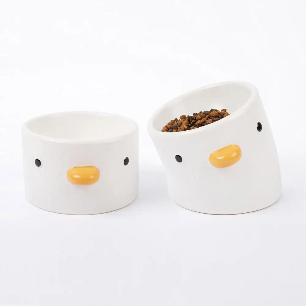 Ceramic Chick Cat & Dog Bowl - GoPoofy