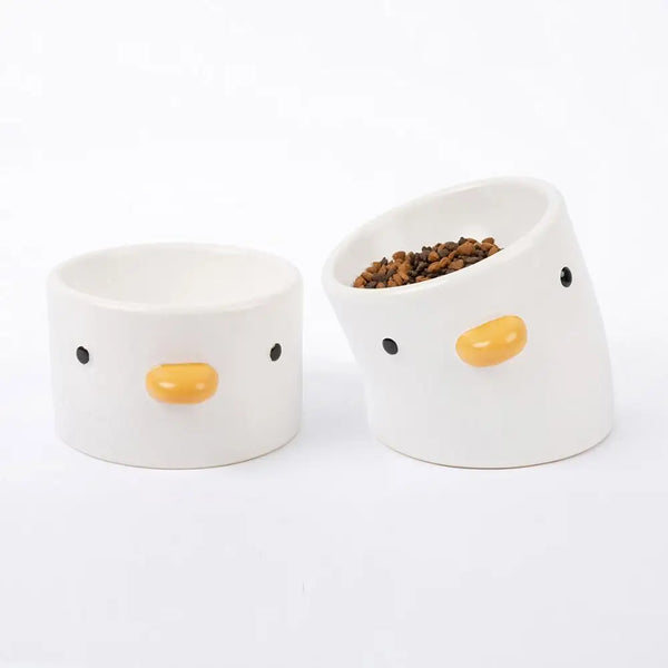 Ceramic Chick Cat & Dog Bowl