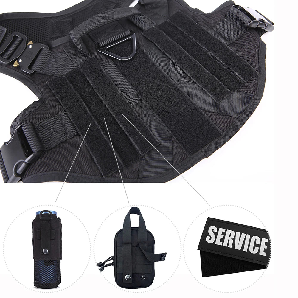 TactiGear Military Dog Harness & Leash Set - GoPoofy