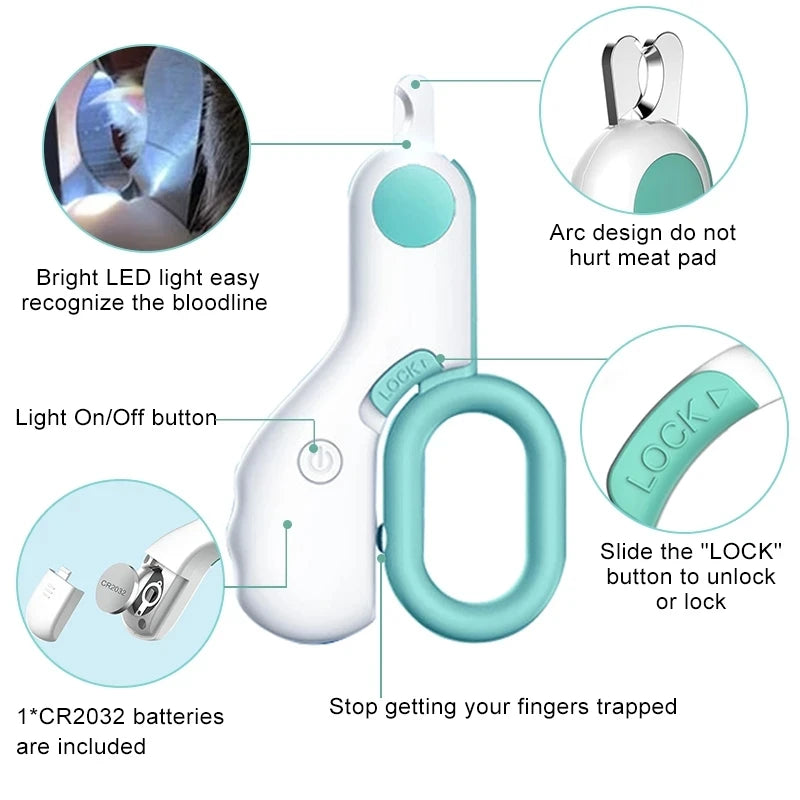 GlowTrim LED Pet Nail Clipper - GoPoofy