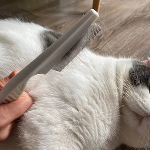 Portable Pet Flea Comb & Grooming Brush - GoPoofy