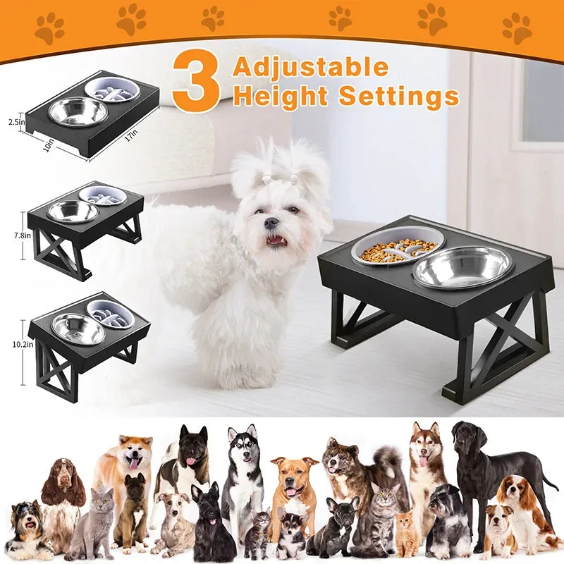ElevatePet Double Bowls Stand - GoPoofy