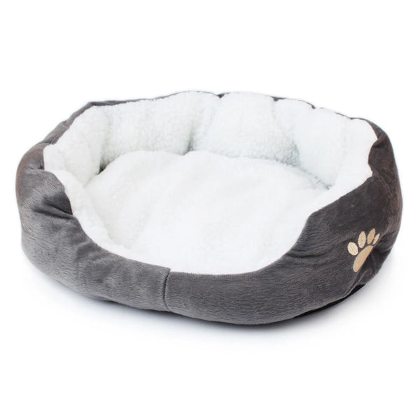 ComfyCave Pet Bed: Plush PP Cotton for Small Dogs & Cats