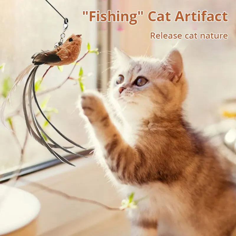 FeatherFun Cat Teaser Rod - GoPoofy