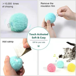 Smart Squeak Interactive Catnip Ball - GoPoofy