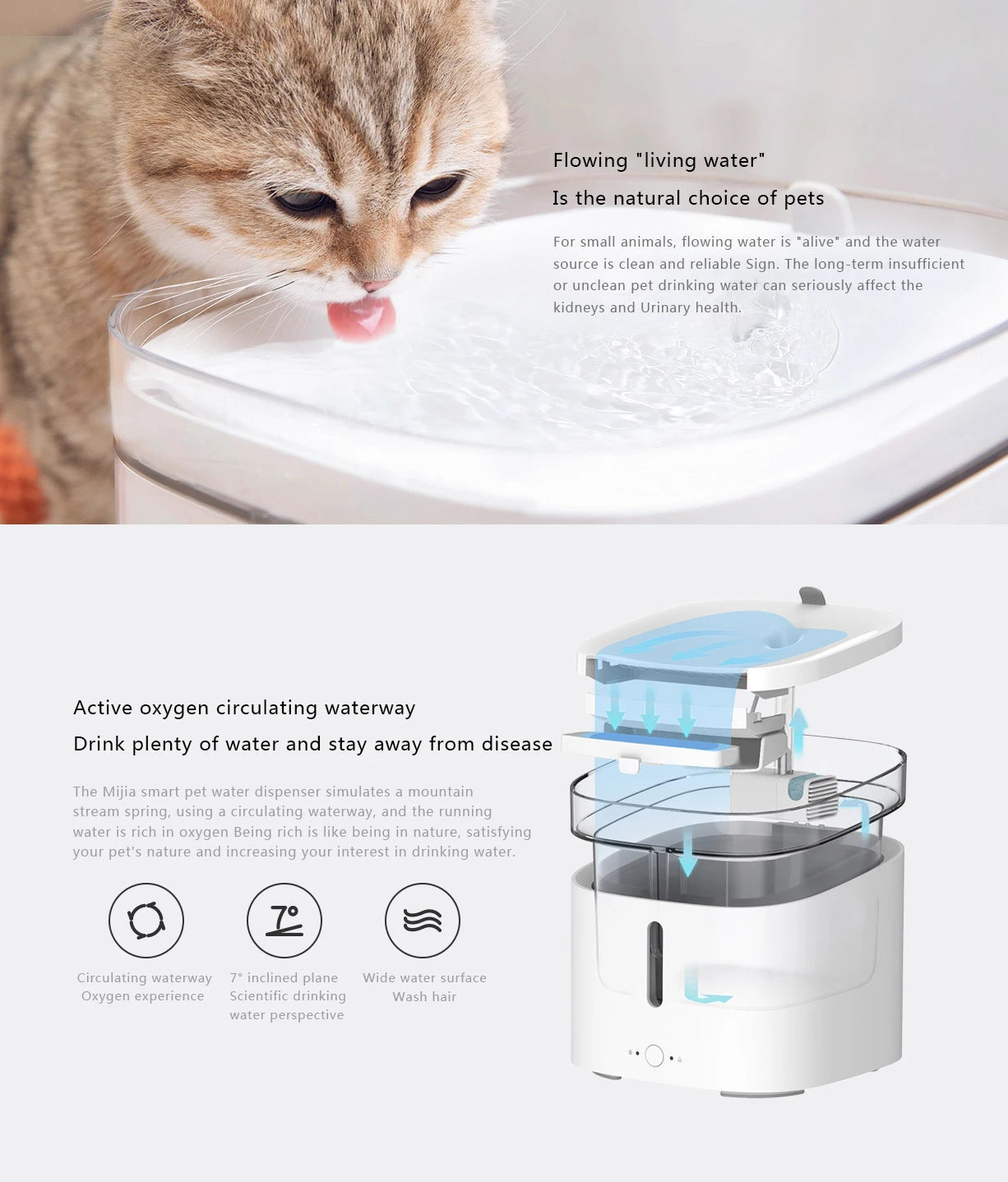 Xiaomi Mijia Smart Pet Water Feeder - 2L Capacity - GoPoofy