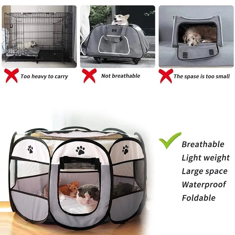 OctaPaws: Portable Pet Tent & Kennel - GoPoofy