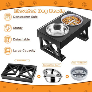 ElevatePet Double Bowls Stand - GoPoofy