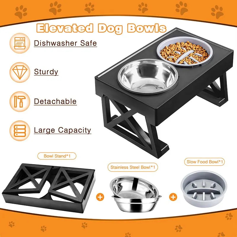 ElevatePet Double Bowls Stand - GoPoofy