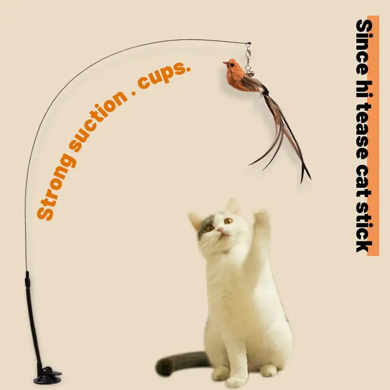 FeatherFun Cat Teaser Rod - GoPoofy