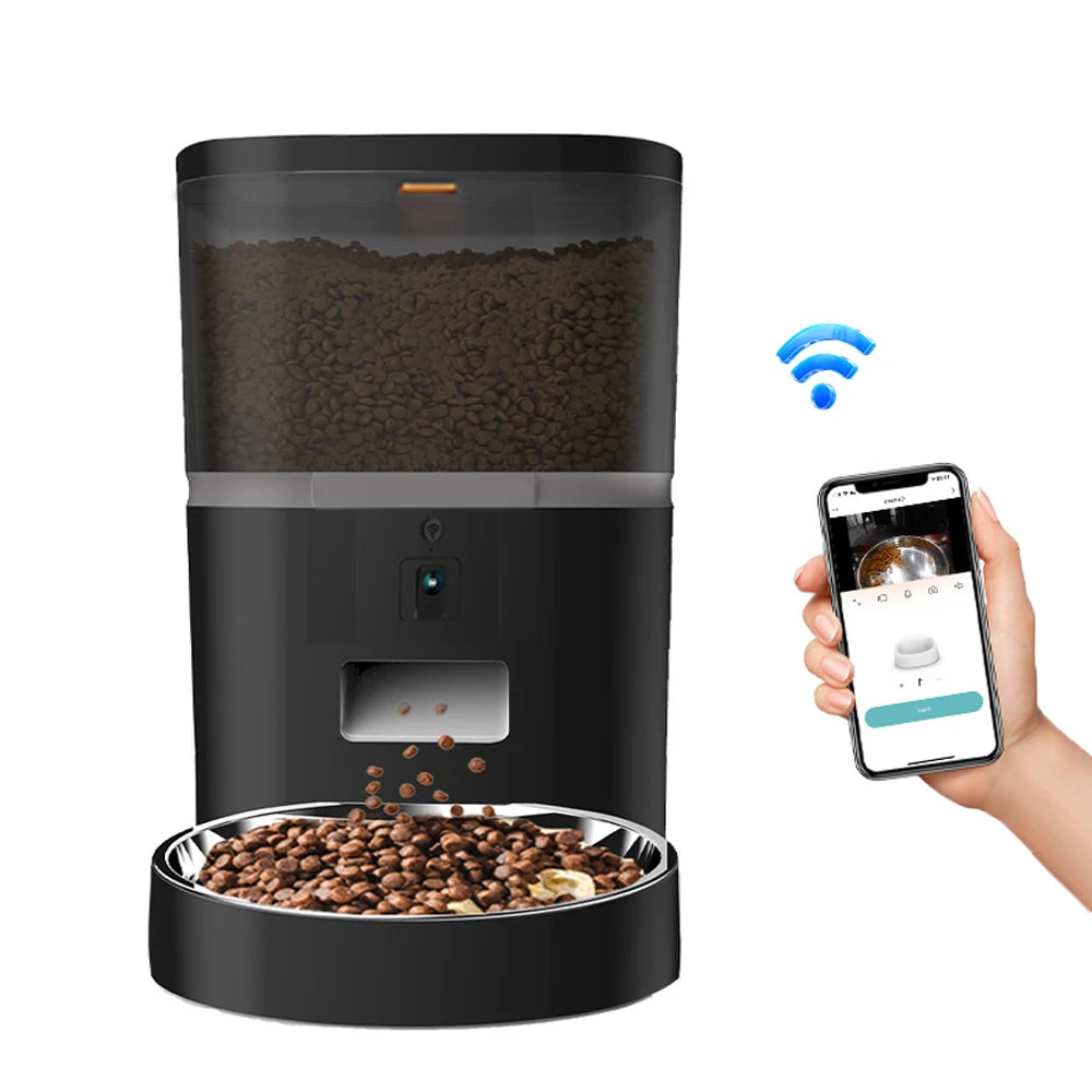 Smart Pet Feeder with Camera - 4L Automatic Dispenser - GoPoofy