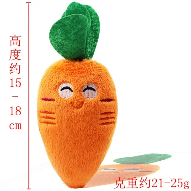 Squeaky Carrot Dog Toy - GoPoofy