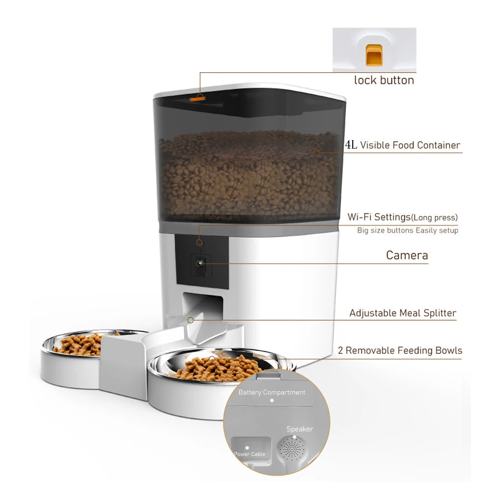 4L Smart Pet Feeder with HD Camera - GoPoofy