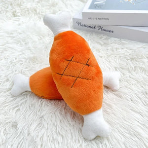 Squeaky Carrot Dog Toy - GoPoofy