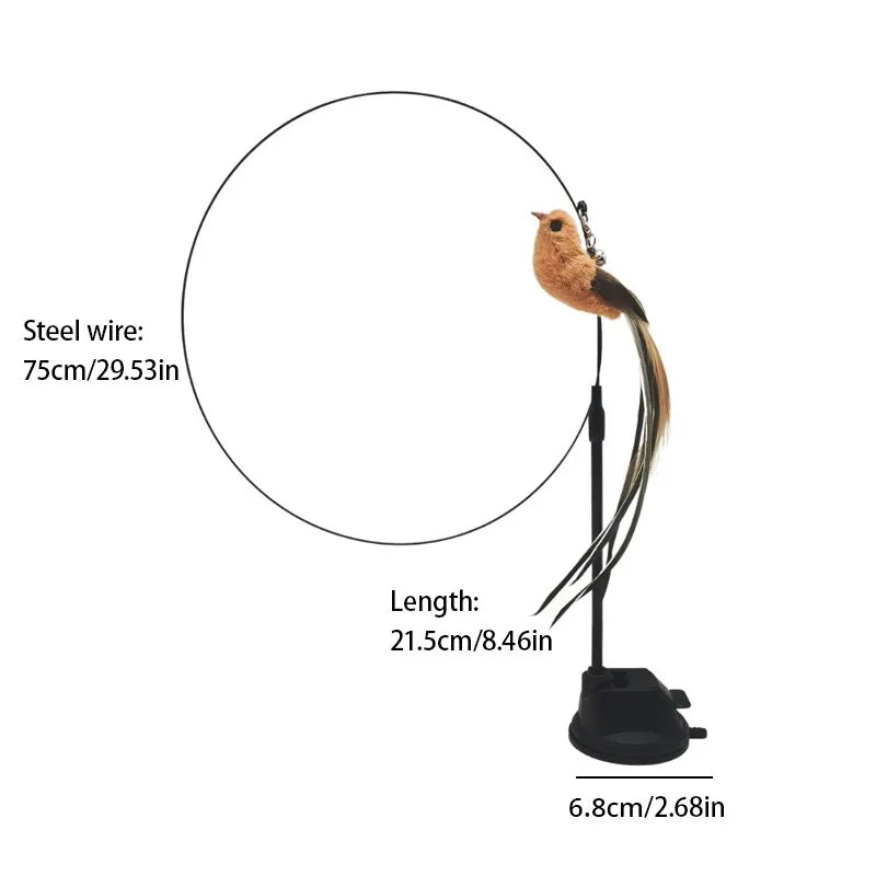 FeatherFun Cat Teaser Rod - GoPoofy