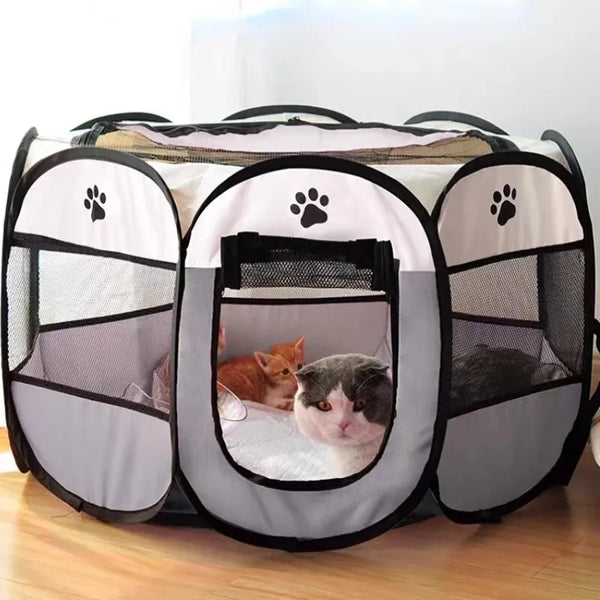 OctaPaws: Portable Pet Tent & Kennel